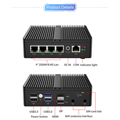 Industrial Fanless Mini pc N5105 φορητός υπολογιστής Linux mini pc υπολογιστής χωρίς ανεμιστήρα
